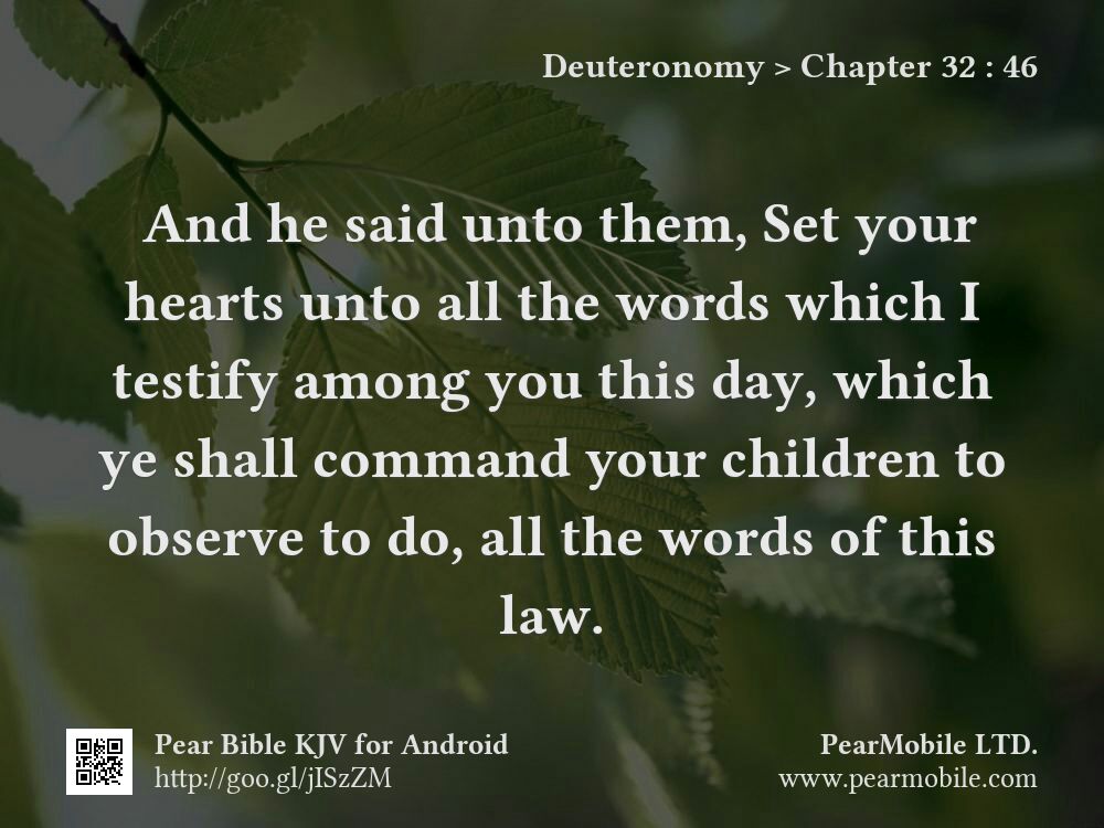 Deuteronomy, Chapter 32:46